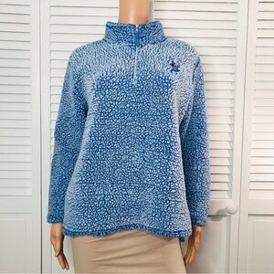 DISNEY Blue Lilo & Stitch Sherpa Sweater Size Medium